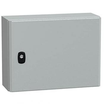 Caja de pared Spacial S3D de acero gris, 300 x 400 x 150 mm, IP66, IK10, RAL7035