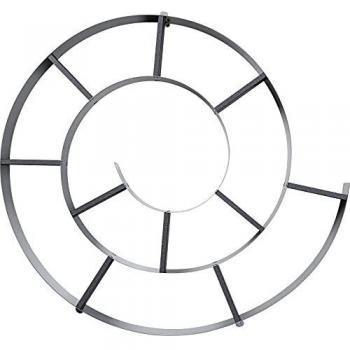 Estantería de pared Snail Plata/Grey 75cm, diseño espiral, acero pintado en polvo