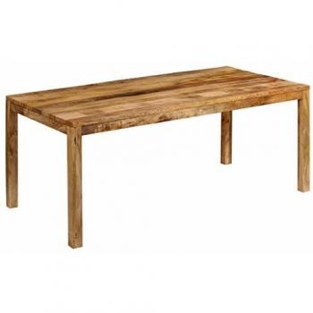 vidaXL Mesa de Comedor de Madera Maciza de Mango 180x90x76cm Mobiliario Hogar
