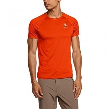 Odlo T-Shirt Short Sleeve Crono - Polo para Hombre, Color Rojo, Talla L