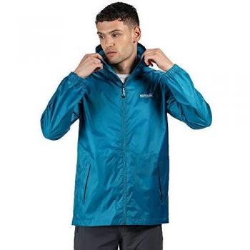 Regatta Pack-It III-Chaqueta Técnica Ligera, Impermeable Y Transpirable, con Capucha Plegable Y Costuras Selladas Jackets Waterproof Shell, Hombre, Olympic Teal, XXXL
