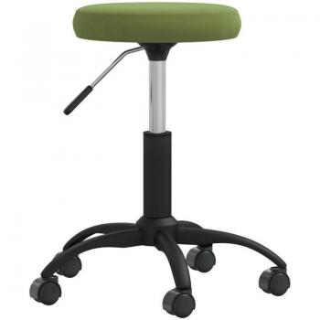 Taburete de Masaje Premium en Terciopelo Verde Claro