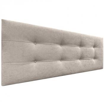 Cabecero Tapizado Capitone Acualine 135x60cm - Acolchado Beige, Grosor 8cm para Camas de 120/135/140 cm