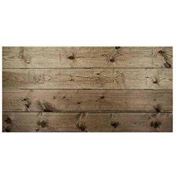 Decowood - Cabecero para Cama Dormitorio, Lamas Horizontales Corte Recto, Madera de Pino Flandes Envejecido - 200 x 80 cm