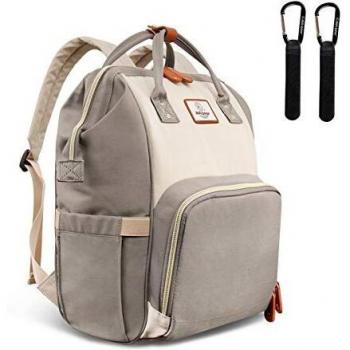 Pipi bear Mochila para Pañales，Mochila de Viaje de Gran Capacidad, Bolsa de Pañales Multiusos para Bebés con tela Impermeable y 3 Bolsillos con Aislamiento