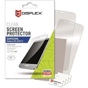 Protector de Pantalla Transparente Displex para Samsung Galaxy A3 (2017) - 2 Piezas, Fácil Aplicación