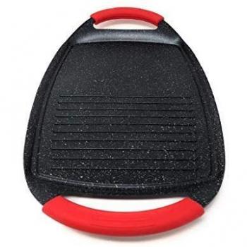 Royalty Line RL-ATG47M - Plancha Asador Liso, Aluminio Fundido, Revestimiento Antiadherente, Inducción, 47 cm