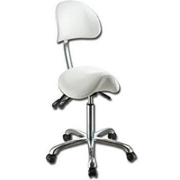 gima 45261 taburete Ergo, con respaldo, color blanco