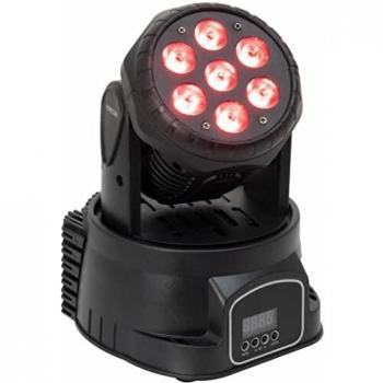 Cabeza móvil LED WASH DMX con 7 LED RGBW