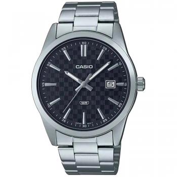 Casio Men's Analog Stainless Steel Watch - MTP-VD03D-1A, Black Dial, 41mm, Water Resistant
