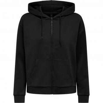 Sudadera con capucha y cremallera para mujer Only Play Lounge Life negra