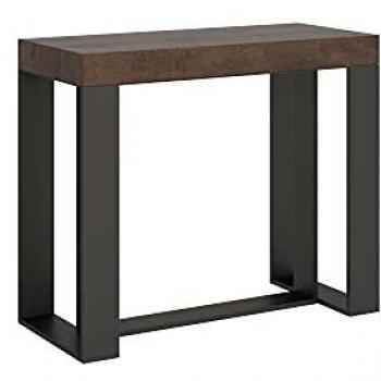 Consola extensible 90x40/300 cm Futura Premium Nogal Estructura Antracita
