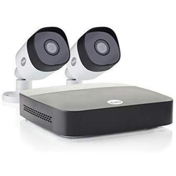 Kit de CCTV Yale con 2 cámaras HD1080, 4 canales y disco duro de 1TB color blanco