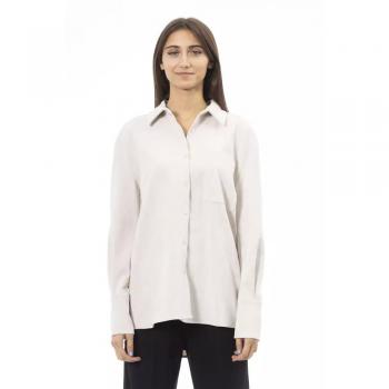 Alpha Studio White Polyester Shirt - IT40|S, Female, XS, Button Closure