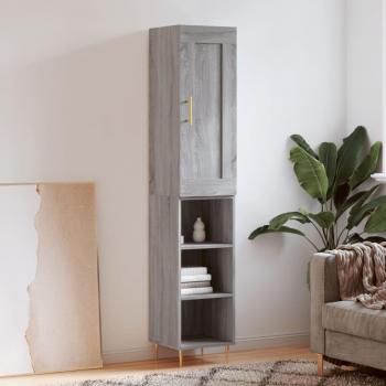 Armario alto Sonoma gris 34,5x34x180 cm madera multicapa