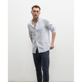 Camisa de hombre Ecoalf a rayas en tonos azules