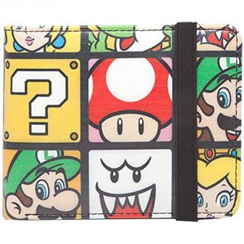 Super Mario - Monedero personajes cartera Luigi Yoshi Peach Nintendo, 11x9x2cm