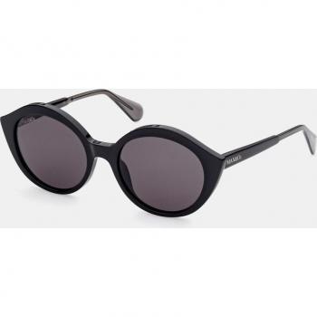 Max & Co Black Round Acetate Sunglasses with UV Protection