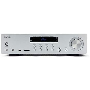 Aiwa AMU-120BTSR: Amplificador, Receptor AV de Color Plateado, con Bluetooth 5.0, 120W, Puerto USB, Lector Tarjeta SD