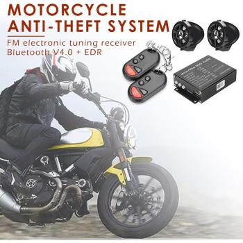 Sistema de alarma para motocicleta con control remoto, radio FM, MP3, operación normal, altavoz y amplificador Bluetooth