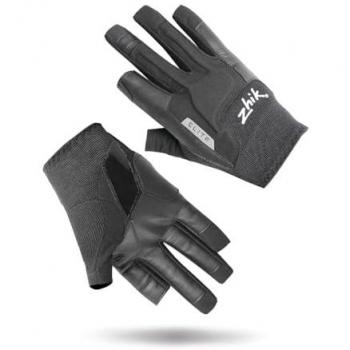 Guantes Elite DP de Zhik, color negro y gris, modelo 2024, con dedos completos, talla L, multicolor y tamaño único