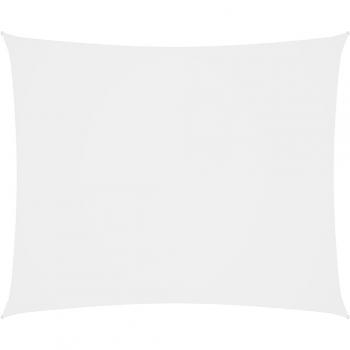 Toldo de vela rectangular tela Oxford blanco 4x6 m