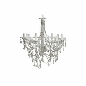 Lámpara de Techo DKD Home Decor Blanco Metal Plástico 40 W Romántico Decapé 220 V 70 x 70 x 63 cm