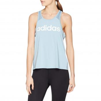 adidas D2M Logo Camiseta sin Mangas, Mujer, Ash Grey s18, M