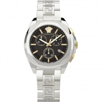 Versace Chrono Lady Stainless Steel Watch, Gray, Female, Size: ONE SIZE