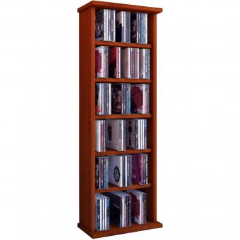 VCM Torre para CD/DVD Vostan roble rústico para 150 CDs, sin puerta de cristal.