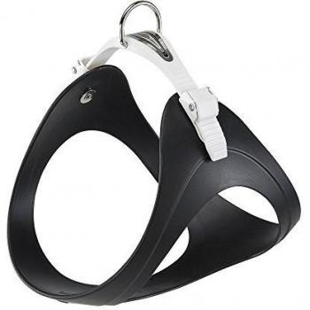 Feplast 78003317 Arnés Ergonómico de Goma Técnica para Perros Ergoflex P XS, Hipoalergénico y Atóxico, Lavable, Sistema de Microrregulación, A: 30 x 38 Cm - B: 33 x 41 Cm Negro
