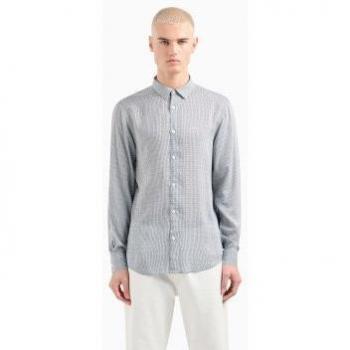 Camisa de hombre Armani Exchange de eco viscosa con logo en el pecho