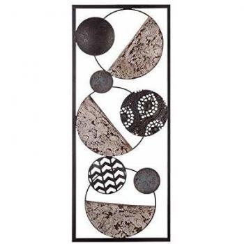 Decoración de pared étnica en metal multicolor 25 x 61 cm - Atmosphera
