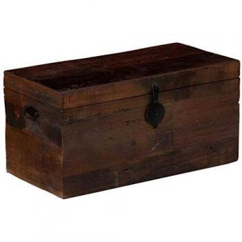 vidaXL Madera Maciza Arcón de Almacenamiento Reciclada 80x40x40 cm Almacenaje