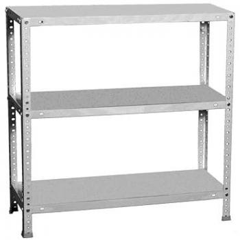 Estantería Metálica SimonRack de Almacenaje de Acero, 1000x800x300 mm, 3 Baldas Ajustables, Soporta 75 kg de Punto Flexión por balda, Galvanizado - Simon