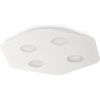 Plafón de techo blanco con arena y 4 bombillas