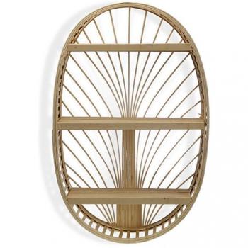 Estantería Ovalada de Bambú Versa 13 x 59 x 38 cm