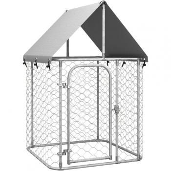 vidaXL Outdoor Dog Kennel with Roof 100x100x150 cm