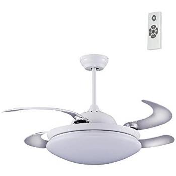 Ventilador de Techo Wonderlamp LED Twin Blanco 36W con Aspas Plegables
