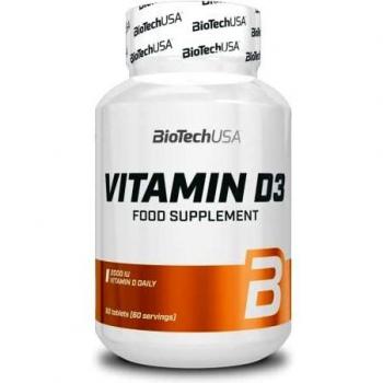 Biotech USA Vitamin D3 50mcg Food Supplement Tablets - 60 Tablets