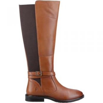 Hush Puppies Victoria Tan Leather Long Boots for Women