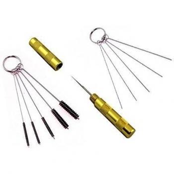 ABEST – Juego de herramientas para la limpieza y la reparación de aerógrafos, con cepillos y aguja de acero inoxidable, 3 unidades).