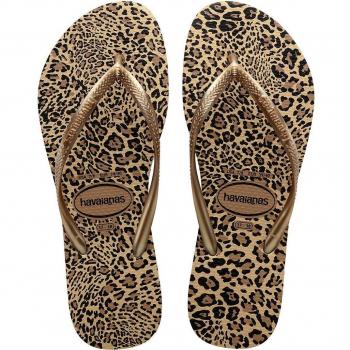 Havaianas Slim Animals Chanclas Animales Slim Gris Arena / Dorado