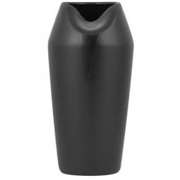 Jarrón Decorativo de Gres Negro 33 cm Apamea - Estilo Glamour y Forma Irregular