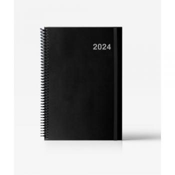 Agenda 2024 Paris semana vista 15x21 espiral negra catalan Ingraf 354557
