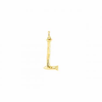 UNO de 50 - 18k Gold Plated Alphabet Pendant Letter L