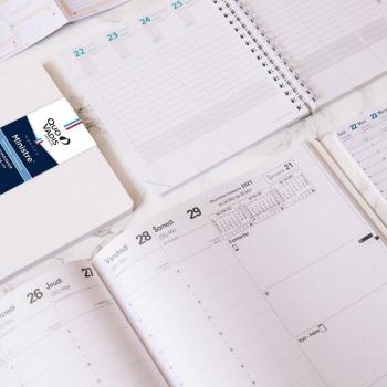 Recambio de Agenda Quo Vadis PRESIDENT ML 21x27 cm 13 meses Semana Vista Crema Multilingüe