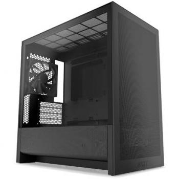Caja PC NZXT H3 Flow Midi Tower Negra con Vidrio Templado, Micro ATX y Mini-ITX, Flujo de Aire Optimizado
