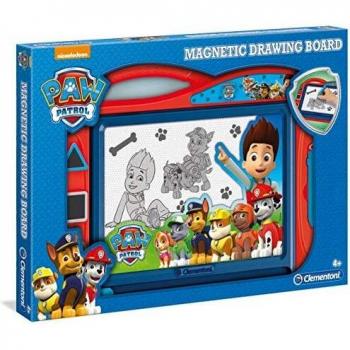 Clementoni - Pizarra magnetica, diseño Paw Patrol, La Patrulla Canina, a partir de 4 años
