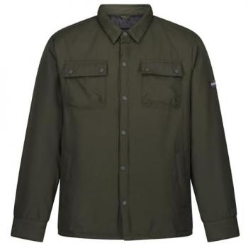 Regatta Men's Dark Khaki Water-Repellent Vinca Shacket Jacket Size S